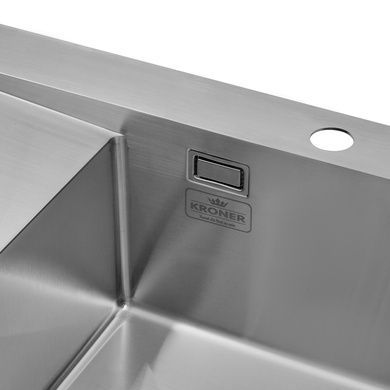 Кухонна мийка Kroner KRP Geb&uuml;rstet - 6350RHM (3.0/1.0 мм)