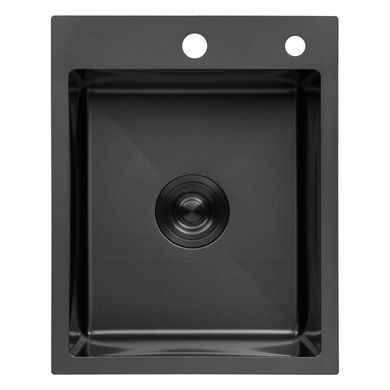 Комплект кухонної мийки Kroner KRP Schwarze 40х50HM PVD ST08 Grafite