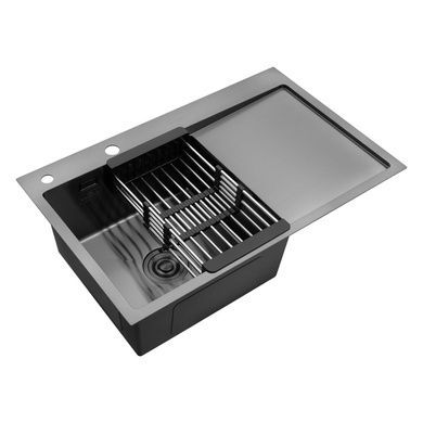 Комплект кухонной мойки KRP Schwarze - 7849LHM PVD