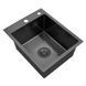 Комплект кухонної мийки Kroner KRP Schwarze 40х50HM PVD ST08 Grafite