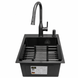 Комплект кухонної мийки Kroner KRP Schwarze 40х50HM PVD ST08 Grafite