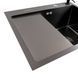 Кухонна мийка CM 58*48 R чорна PVD VALESO Handmade (круглий сифон 3,0/0,8)