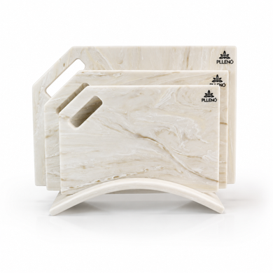 Набір кухонних дошок зі штучного каменю Pllen&oacute; Grand Set pearl marble