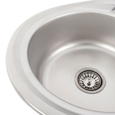Кухонна мийка з нержавіючої сталі Platinum ДЕКОР 5745 L (0,8/180 мм)
