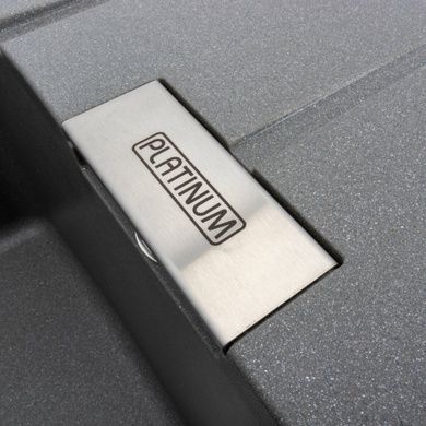 Гранітна мийка для кухні Platinum 7850 ROMA матова Сірий мусон