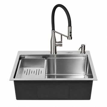 Комплект кухонной мойки Kroner KRP Geb&uuml;rstet - 6350HM C03111BLK