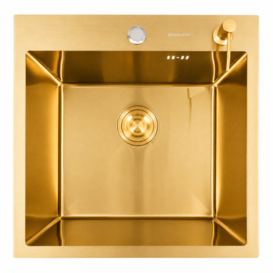 Комплект кухонної мийки Platinum 50*50 PVD ST4314 Gold