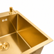Комплект кухонної мийки Platinum 50*50 PVD ST4314 Gold