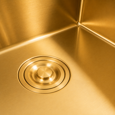 Комплект кухонної мийки Platinum 50*50 PVD ST4313 Gold