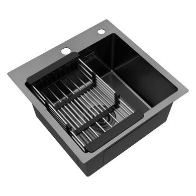Комплект кухонної мийки KRP Schwarze - 4545HM PVD