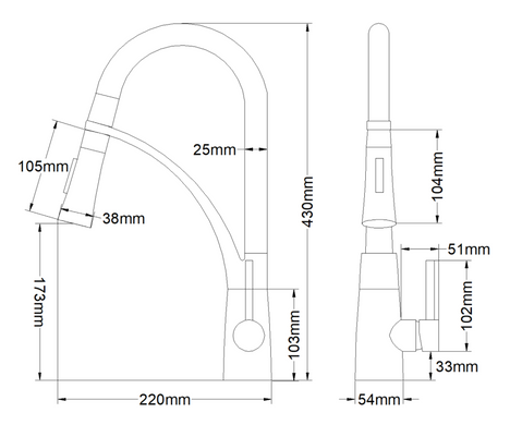 Комплект кухонной мойки KRP Gebürstet - 7849RHM ST4302