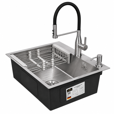 Комплект кухонной мойки Kroner KRP Geb&uuml;rstet - 6050HM C03111BLK