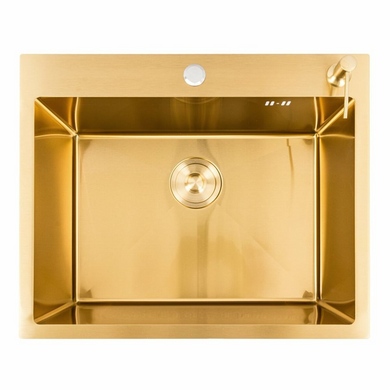 Комплект кухонної мийки Platinum Handmade 60*50 PVD Gold NES-JL7