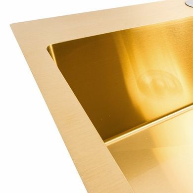 Комплект кухонної мийки Platinum Handmade 60*50 PVD Gold NES-JL7