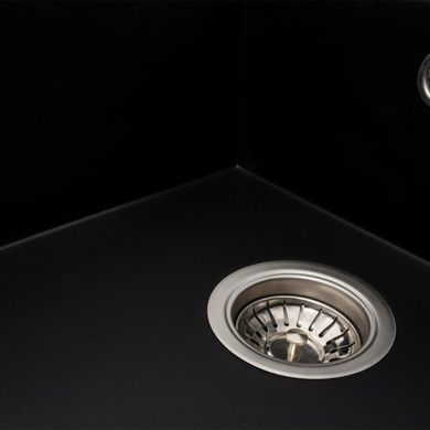 Гранітна мийка для кухні Platinum 7950 AZURIT матовий Чорний