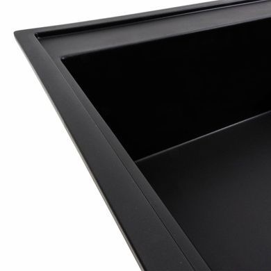 Гранітна мийка для кухні Platinum 7950 AZURIT матовий Чорний