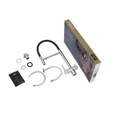 Змішувач для кухні з підключенням до фільтра Kroner KRP Edelstahl Klassisch - ESG03815BLK