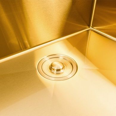 Комплект кухонної мийки Platinum Handmade 60*50 PVD Gold NES-JL7