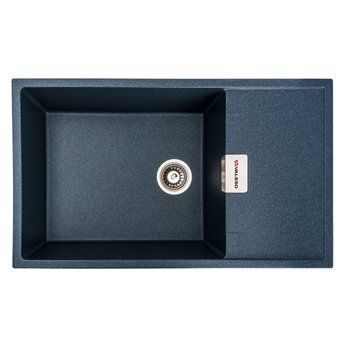 Гранітна мийка для кухні VALESO 8650 DIAMOND матова (антрацит)