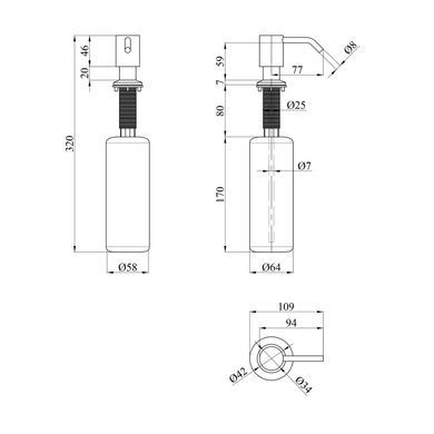 Комплект кухонной мойки Kroner KRP Geb&uuml;rstet - 6050HM ST4302
