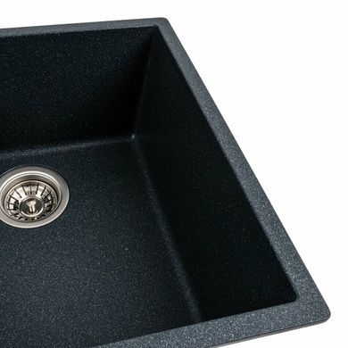 Гранітна мийка для кухні Platinum 4040 RUBA матовий антрацит
