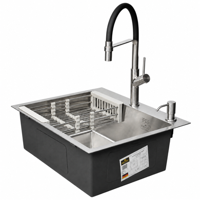 Комплект кухонної мийки Kroner KRP Geb&uuml;rstet - 6050HM ST4301