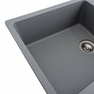 Гранитная мойка для кухни Platinum 7850 ROMA матовая Серый металлик