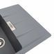 Гранитная мойка для кухни Platinum 7850 ROMA матовая Серый металлик