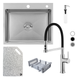 Комплект кухонной мойки Kroner KRP Geb&uuml;rstet 60х50HM BLK04 Kitchen Line