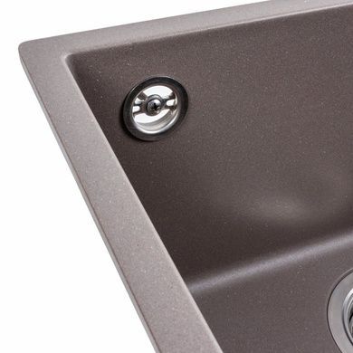 Гранітна мийка для кухні Platinum 4040 RUBA матова Дюна