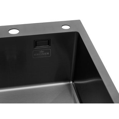 Комплект кухонной мойки со смесителем KRP Schwarze PVD - 7849RHM