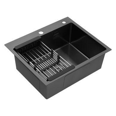 Комплект кухонної мийки KRP Schwarze - 6050HM PVD