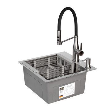 Комплект кухонной мойки Kroner KRP Geb&uuml;rstet - 4545HM ST4304