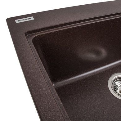 Гранітна мийка для кухні Platinum 5852 VESTA матова Мокко