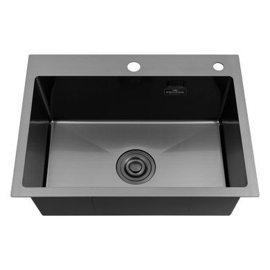 Комплект измельчитель и кухонная мойка KRP Schwarze - 5843HM PVD