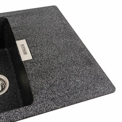 Гранітна мийка для кухні Platinum 6250 ZIRKONE матовий Графіт