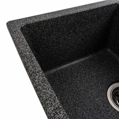 Гранітна мийка для кухні Platinum 6250 ZIRKONE матовий Графіт