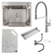 Комплект кухонної мийки Valeso 60х50HM GRA17 Kitchen Line