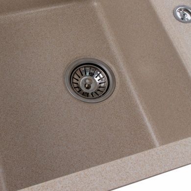 Гранітна мийка для кухні Platinum 7850 TROYA матова Сафарі