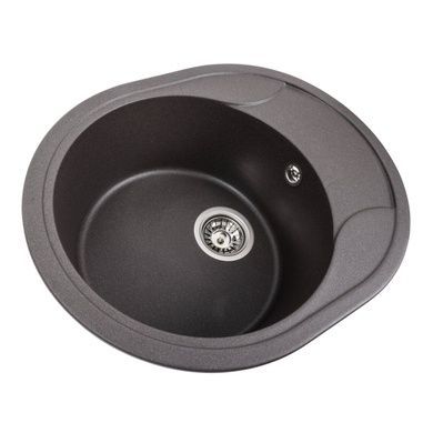 Гранітна мийка для кухні Platinum 5847 ONYX матовий Гренадін
