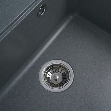 Гранітна мийка для кухні Platinum 5852 VESTA матова Сірий мусон