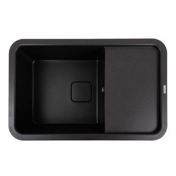 Гранітна мийка для кухні Platinum 7850 CUBE матовий Моріон