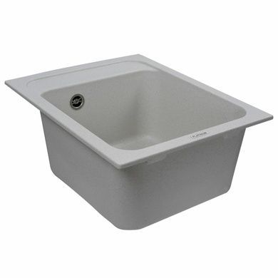 Гранітна мийка для кухні Platinum 4050 KORRADO матова Біла в крапку