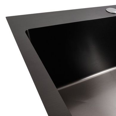 Комплект кухонної мийки Valeso 60х50HM PVD ST08 Grafite