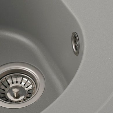 Гранитная мойка для кухни Platinum 510 LUNA матовая Cерый металлик