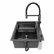 Комплект кухонної мийки 63х50HM PVD Pllen&oacute; Lazio ST05 Grafite