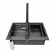 Комплект кухонної мийки 63х50HM PVD Pllen&oacute; Lazio ST05 Grafite