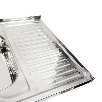 Кухонная мойка из нержавеющей стали Platinum 8060 L ПОЛИРОВКА (0,7/160 мм)