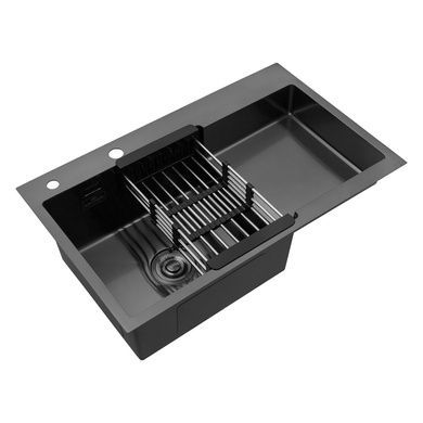Комплект кухонной мойки KRP Schwarze - 7848LHM PVD