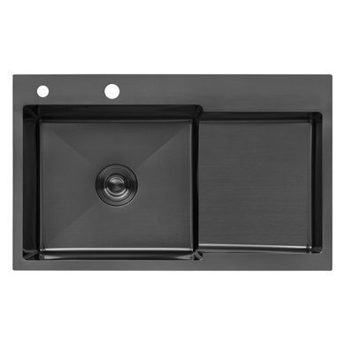 Комплект кухонной мойки KRP Schwarze - 7848LHM PVD